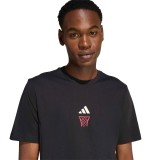 Men's T-Shirt Black - adidas Sportswear Anx Hoop Graphic Image 1