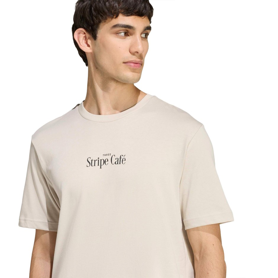 Men's T-Shirt Beige - adidas Sportswear Coffee Cafe Donut Box