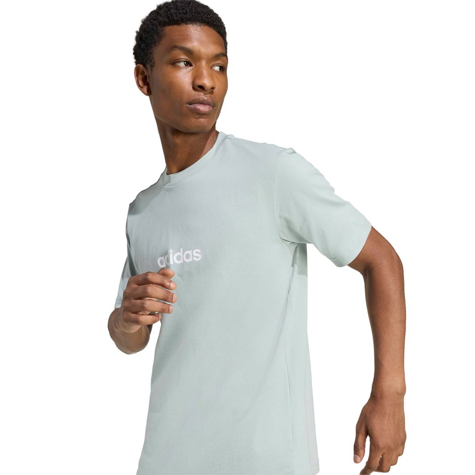 Ανδρική Κοντομάνικη Μπλούζα Βεραμάν - adidas Sportswear Essentials Linear Single Jersey