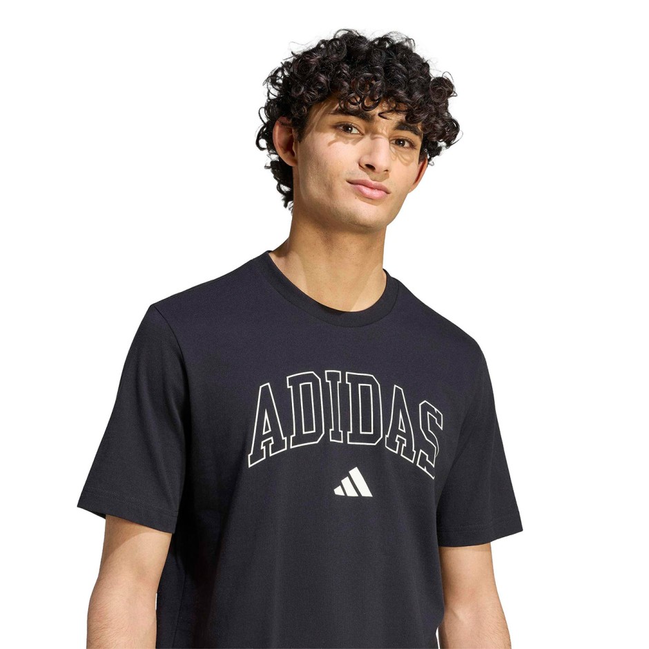 Men's T-Shirt Black - adidas Sportswear Collegiate Lineage Graphic
