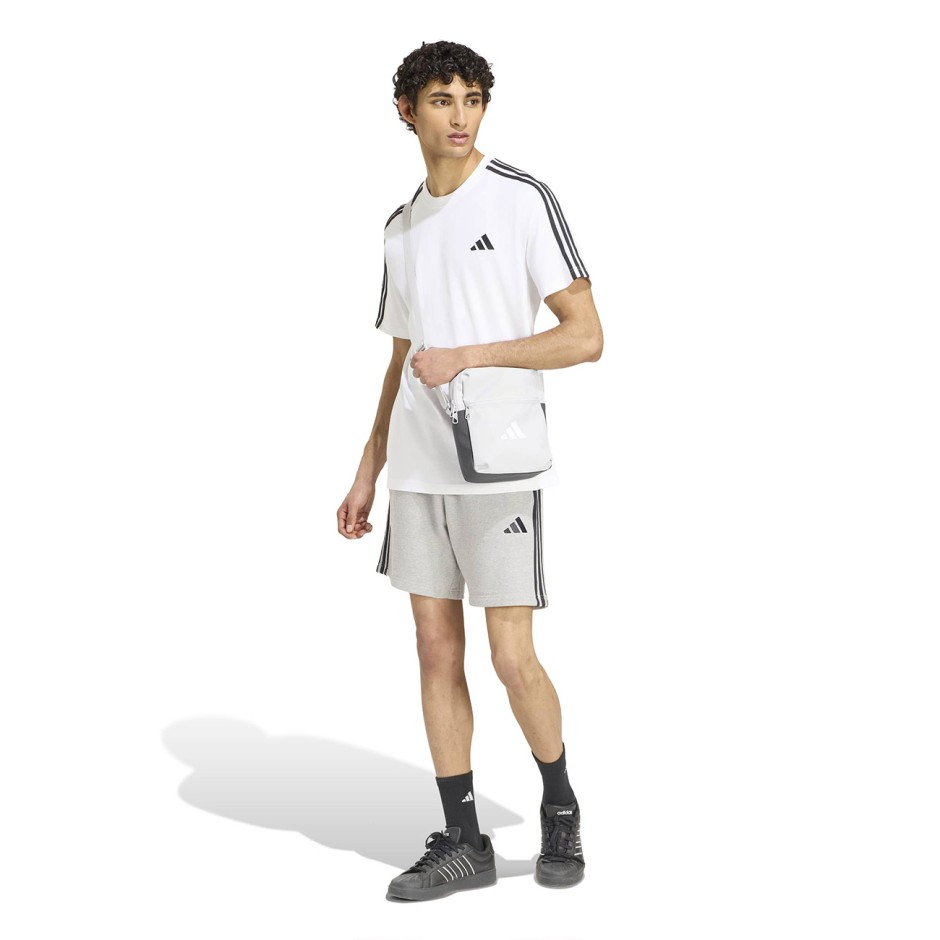 Ανδρική Κοντομάνικη Μπλούζα Λευκή - adidas Sportswear Essentials 3-Stripes