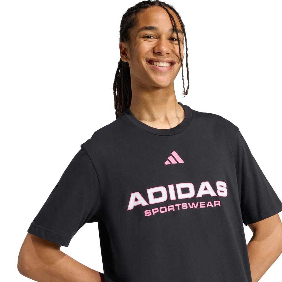 Men's T-Shirt Black - adidas Sportswear House Of Tiro Linear Graphic