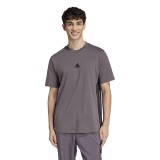 Ανδρική Κοντομάνικη Μπλούζα Ανθρακί - adidas Sportswear Essentials 3-Stripes Single Jersey Εικόνα 