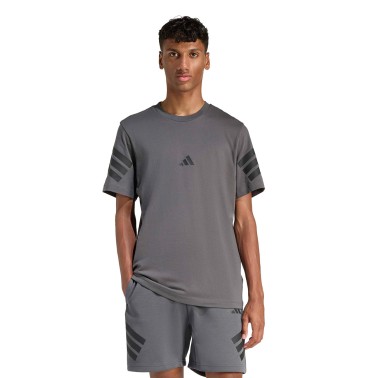 Ανδρική Κοντομάνικη Μπλούζα Ανθρακί - adidas Sportswear Future Icons 3-Stripes