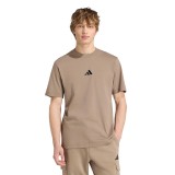 Ανδρική Κοντομάνικη Μπλούζα Χακί - adidas Sportswear Essentials Small Logo Single Jersey Εικόνα 