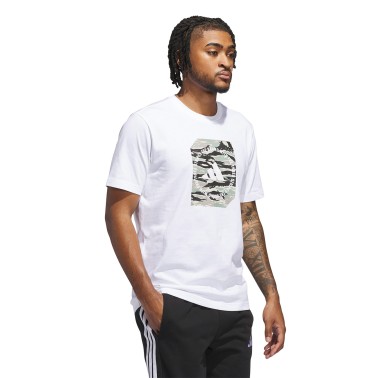 Ανδρική Κοντομάνικη Μπλούζα Λευκή - adidas Sportswear Camo Shape Graphic
