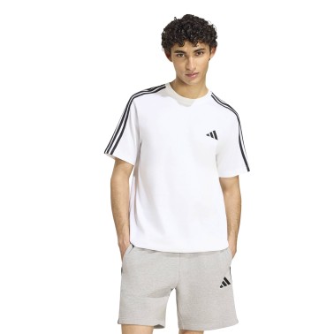 Ανδρική Κοντομάνικη Μπλούζα Λευκή - adidas Sportswear Essentials 3-Stripes
