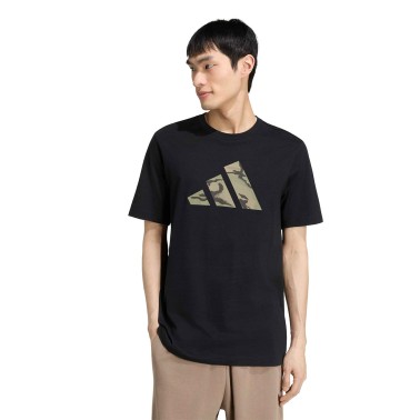Men's T-Shirt Black - adidas Sportswear Camo Three Bar Logo Graphic