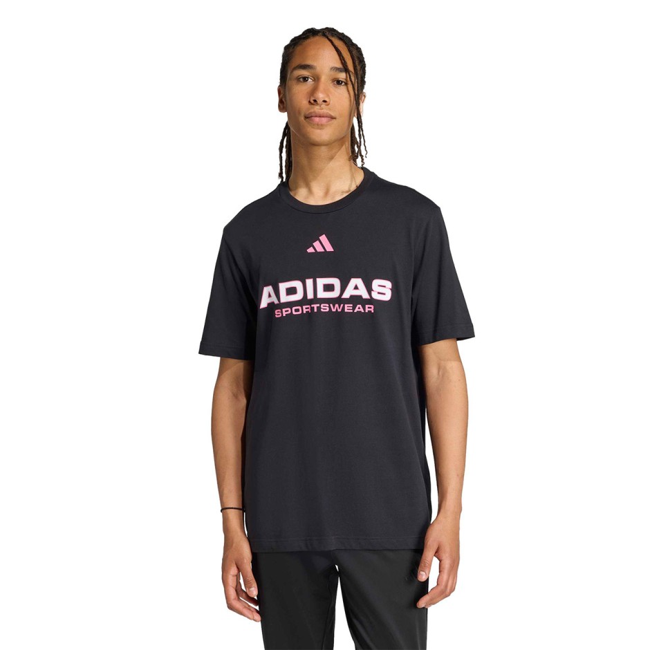 Men's T-Shirt Black - adidas Sportswear House Of Tiro Linear Graphic
