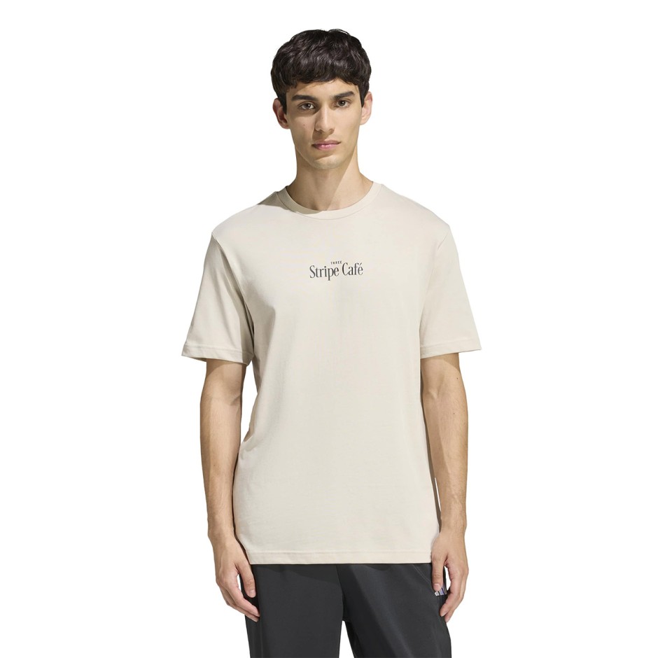 Men's T-Shirt Beige - adidas Sportswear Coffee Cafe Donut Box