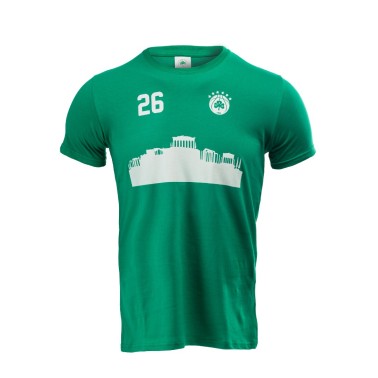 Panathinaikos BC Mathias Lessort Πράσινο - Ανδρικό T-Shirt ΠΑΟ