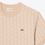 Ανδρική Κοντομάνικη Μπλούζα Μπεζ - Lacoste Monogram Εικόνα 2