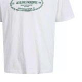 JACK & JONES JORYORK FRONT TEE SS CREW NECK 12283800-BRIGHT WHITE White Image 1