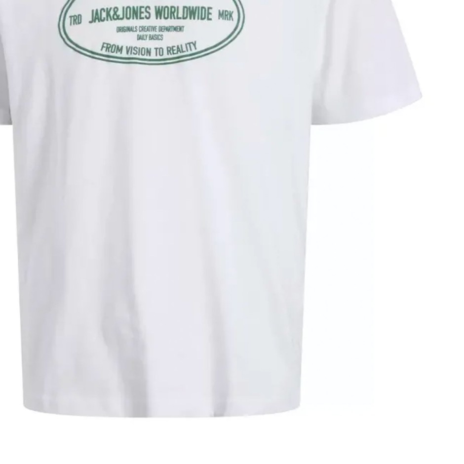 JACK & JONES JORYORK FRONT TEE SS CREW NECK 12283800-BRIGHT WHITE White