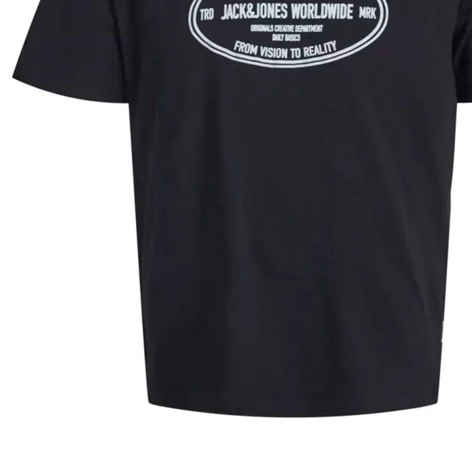 Ανδρική Κοντομάνικη Μπλούζα Μαύρη - Jack & Jones