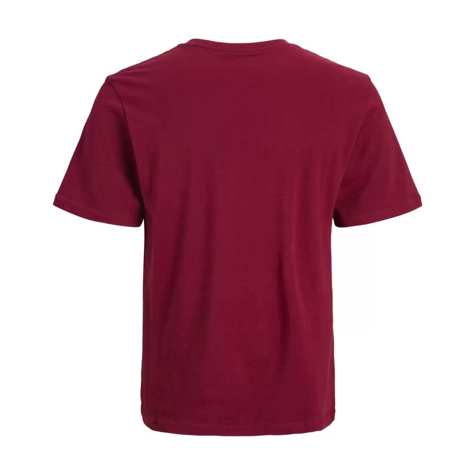 JACK & JONES JORYORK FRONT TEE SS CREW NECK 12283800-TIBETAN RED Βordeaux