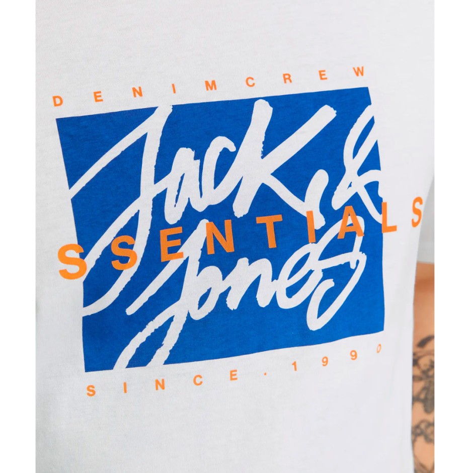 Ανδρική Κοντομάνικη Μπλούζα Λευκή - Jack & Jones Colton