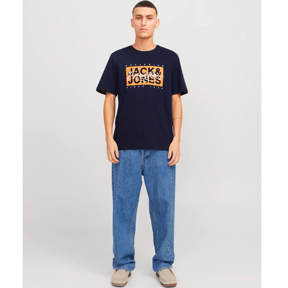 Ανδρική Κοντομάνικη Μπλούζα Μπλε - Jack & Jones Colton