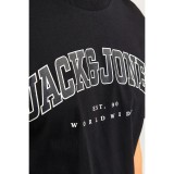 JACK & JONES JJECALEB VARSITY TEE SS 12257579-4517369 Black Image 2