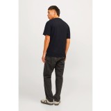 JACK & JONES JJECALEB VARSITY TEE SS 12257579-4517369 Black Image 3