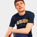 JACK & JONES JJECALEB VARSITY TEE SS 12257579-4517370 Blue Image 0