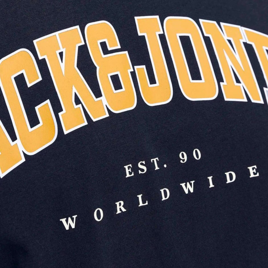 Ανδρική Κοντομάνικη Μπλούζα Μπλε - Jack & Jones 