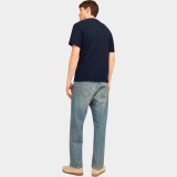 JACK & JONES JJECALEB VARSITY TEE SS 12257579-4517370 Blue Image 3