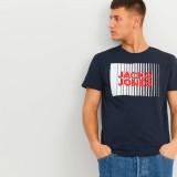 Ανδρική Κοντομάνικη Μπλούζα Μπλε - Jack & Jones Logo Εικόνα 0