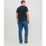 Ανδρική Κοντομάνικη Μπλούζα Μπλε - Jack & Jones Logo Εικόνα 3