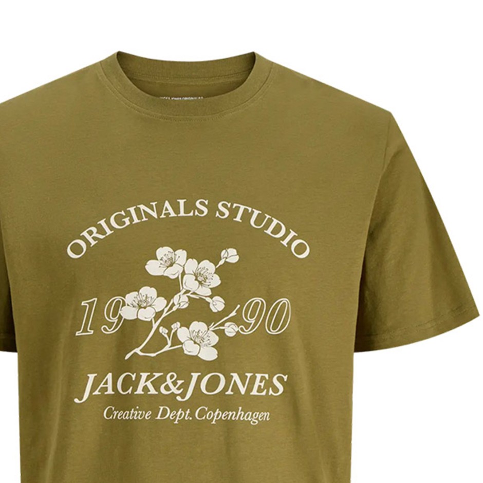 Ανδρική Κοντομάνικη Μπλούζα Λαδί - Jack & Jones Jorjuka 