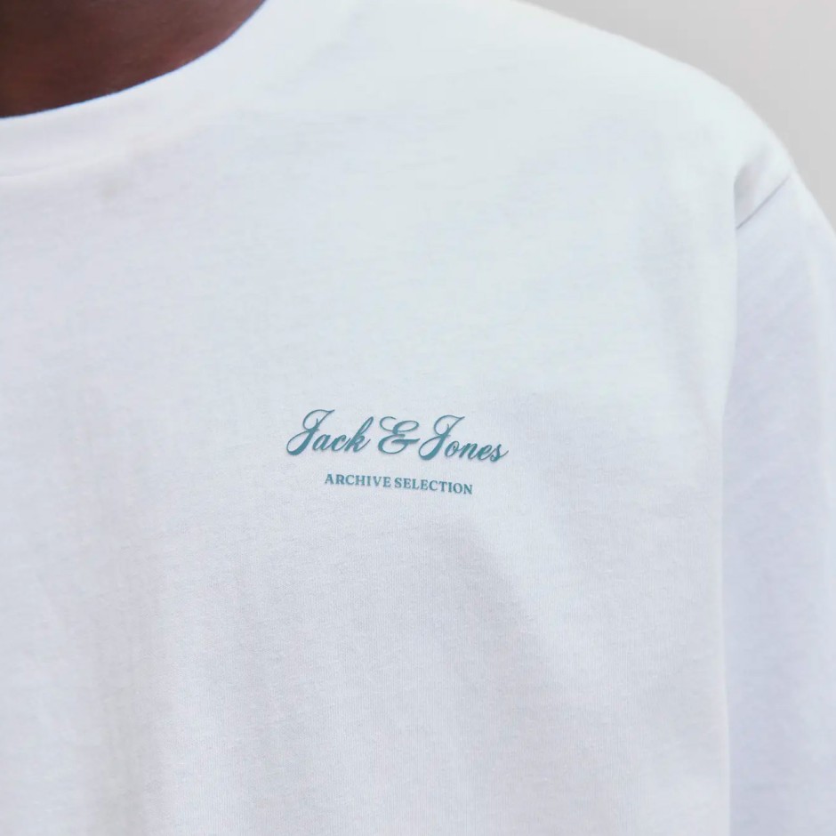JACK & JONES  JJEARCHIVE GRAPHIC TEE SS O NECK NOOS 12287990-4901889 White