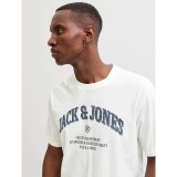 Ανδρική Κοντομάνικη Μπλούζα Εκρού - Jack & Jones JJedenver Graphic Εικόνα 0