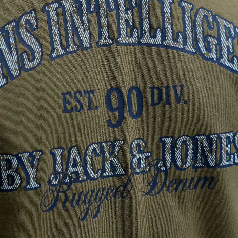 Ανδρική Κοντομάνικη Μπλούζα Λαδί - Jack & Jones JJedenver Graphic
