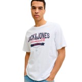 Ανδρική Κοντομάνικη Μπλούζα Λευκή - Jack & Jones JJelogo Εικόνα 0