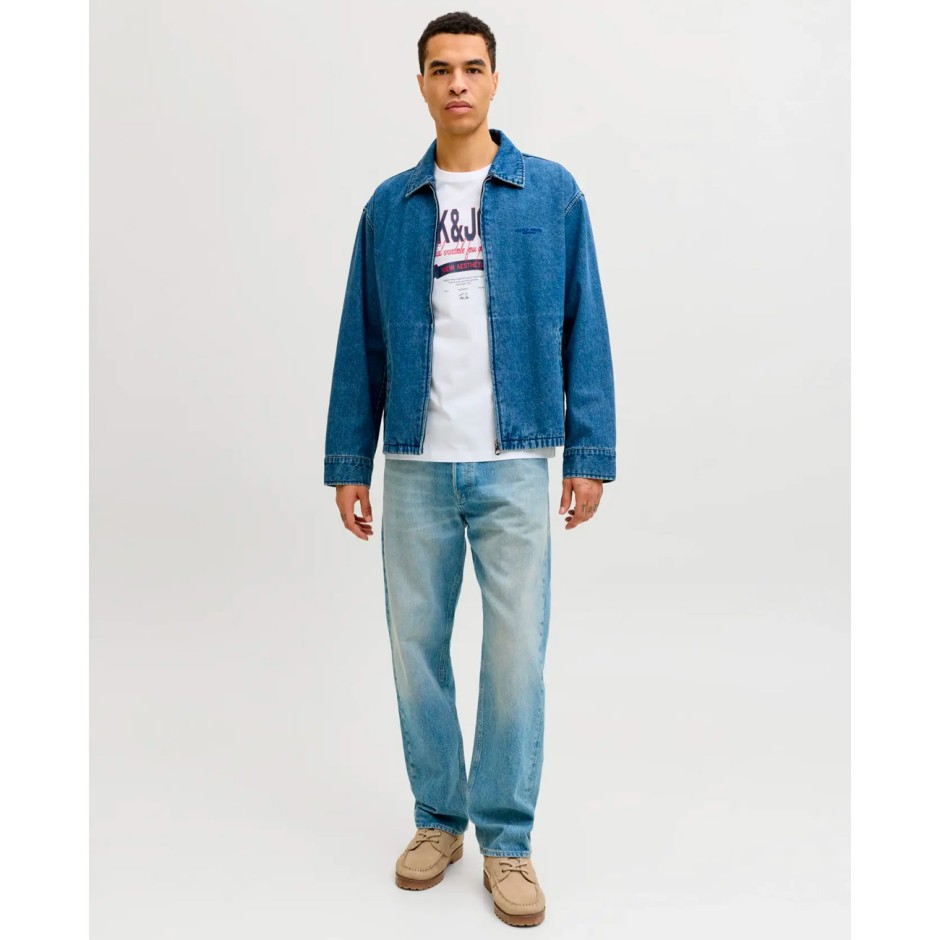 Ανδρική Κοντομάνικη Μπλούζα Λευκή - Jack & Jones JJelogo