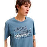 Ανδρική Κοντομάνικη Μπλούζα Μπλε - Jack & Jones JJelogo Εικόνα 0