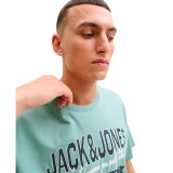 Ανδρική Κοντομάνικη Μπλούζα Τιρκουάζ - Jack & Jones JJelogo Εικόνα 0