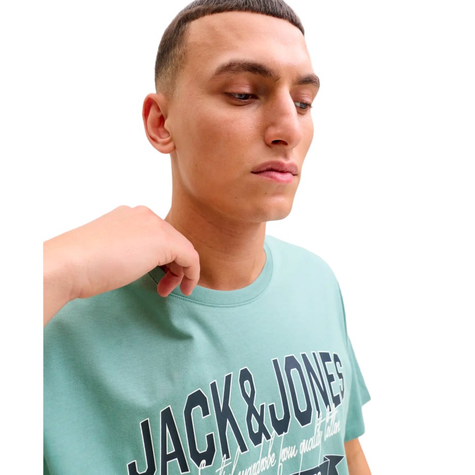 Ανδρική Κοντομάνικη Μπλούζα Τιρκουάζ - Jack & Jones JJelogo