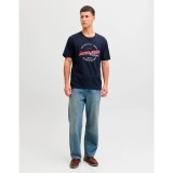 JACK & JONES  JJELOGO TEE SS ONECK 2 COL 12288016-4932814 Blue Image 4