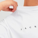 Ανδρική Κοντομάνικη Μπλούζα Λευκή - Jack & Jones JJestar Εικόνα 2