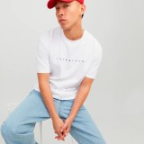 Ανδρική Κοντομάνικη Μπλούζα Λευκή - Jack & Jones JJestar Εικόνα 3