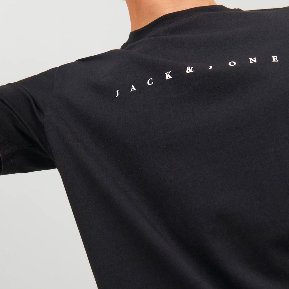 Ανδρική Κοντομάνικη Μπλούζα Μαύρη - Jack & Jones JJestar
