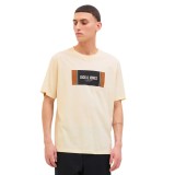 JACK & JONES JJHAYATO TEE SS CREW NECK BTS LN 12278508-4776199 Ecru Image 1
