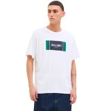 JACK & JONES JJHAYATO TEE SS CREW NECK BTS LN 12278508-4777665 White Image 1