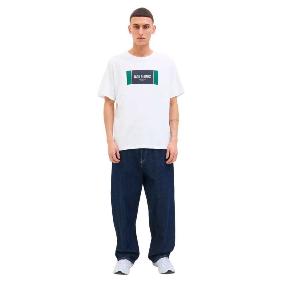 JACK & JONES JJHAYATO TEE SS CREW NECK BTS LN 12278508-4777665 White