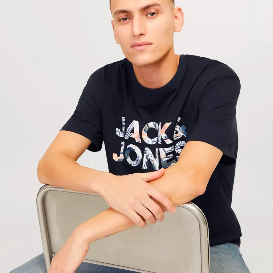 JACK & JONES T-shirt Garçon Logo Corp Tee Manches Courtes Col Rond – Style Décontracté Et Tendance