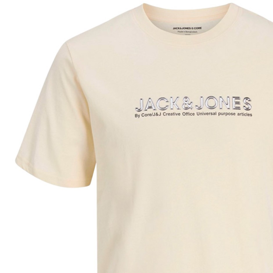JACK & JONES JCODYNAMIC BRANDING TEE SS CREW NECK FST 12276393-4745403 Ecru