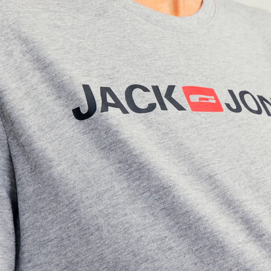 JACK & JONES JJECORP OLD LOGO TEE SS O-NECK  NOOS 12137126-2777791 Grey