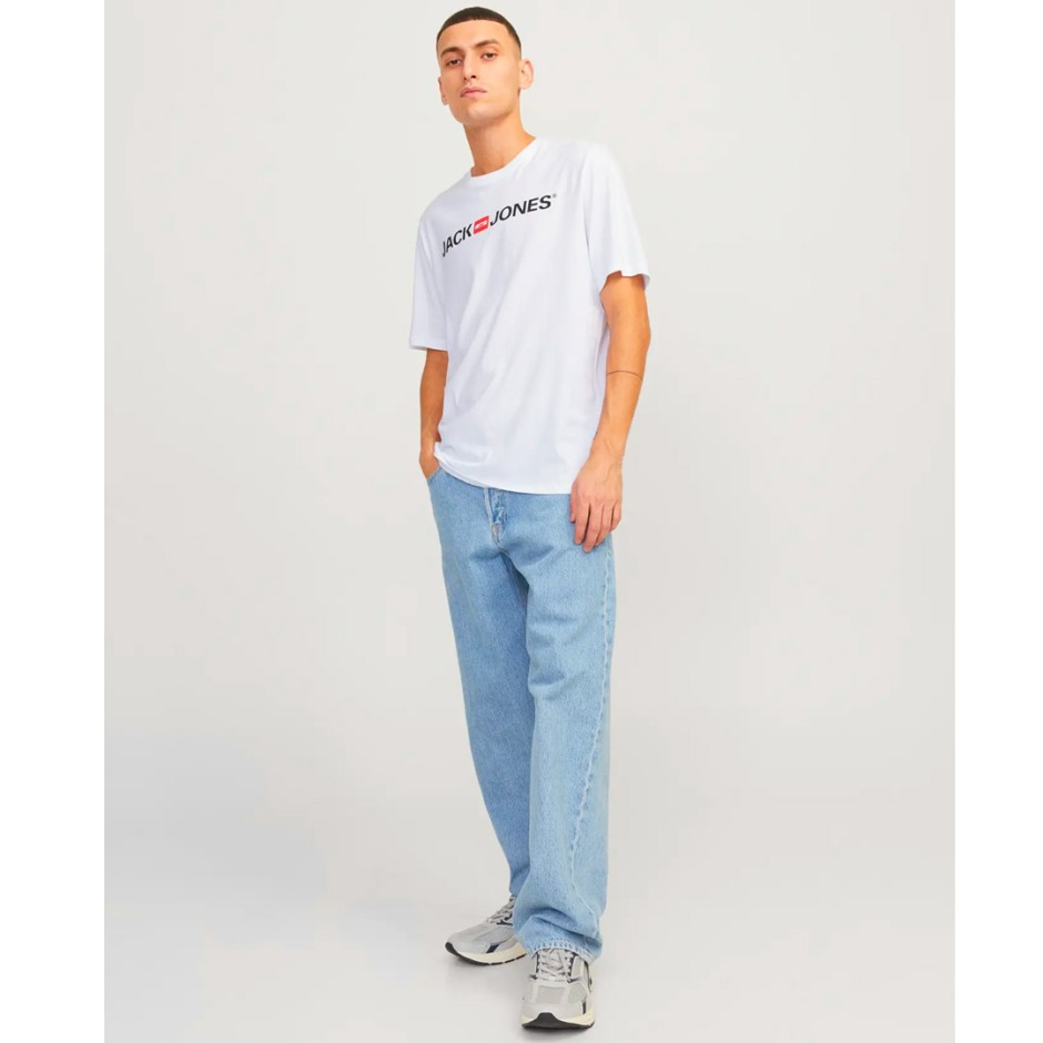 Ανδρική Κοντομάνικη Μπλούζα Λευκή - Jack & Jones Old Logo