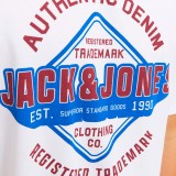 JACK & JONES JJELOGO TEE SS O-NECK 2 COL SS25 SN 12268267-4686916 White Image 2